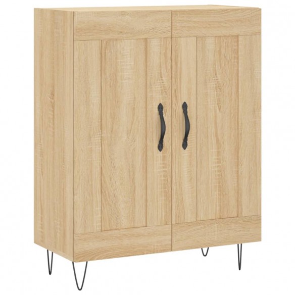 Buffet chêne sonoma 69,5x34x90 cm bois d'ingénierie