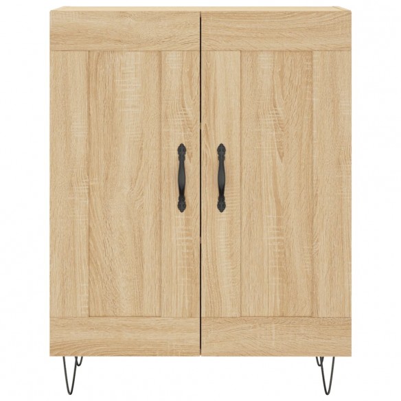 Buffet chêne sonoma 69,5x34x90 cm bois d'ingénierie