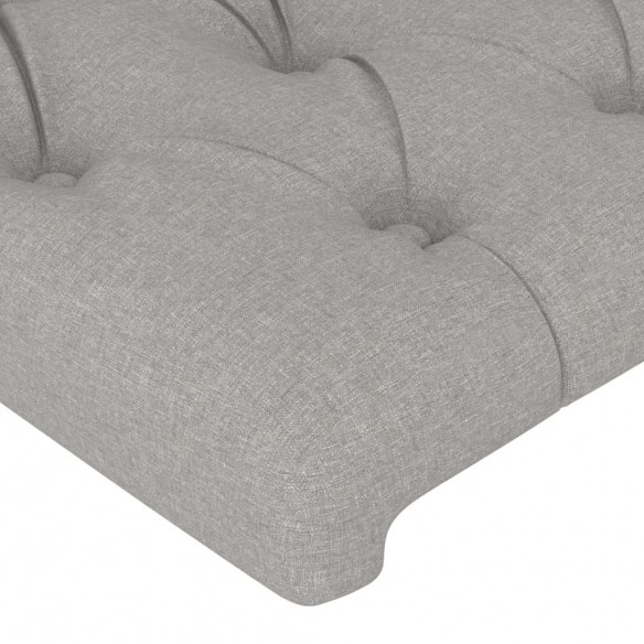 Tête de lit avec oreilles Gris clair 103x23x118/128 cm Tissu