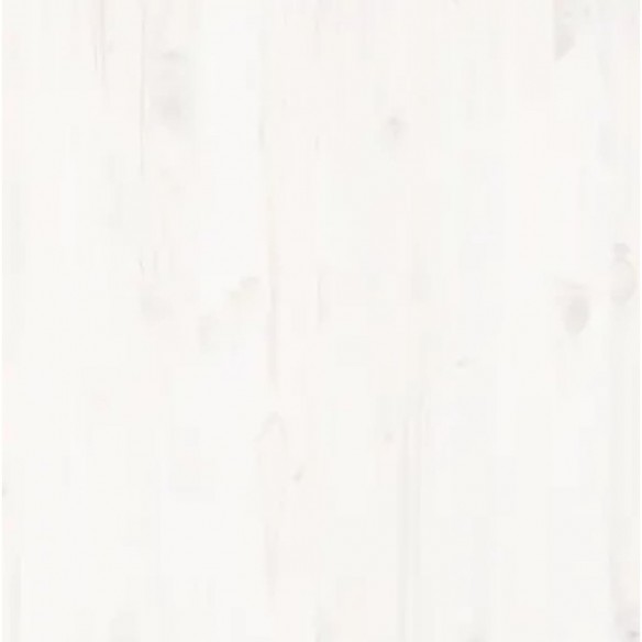 Cadre de lit Blanc Bois de pin massif 140x190 cm