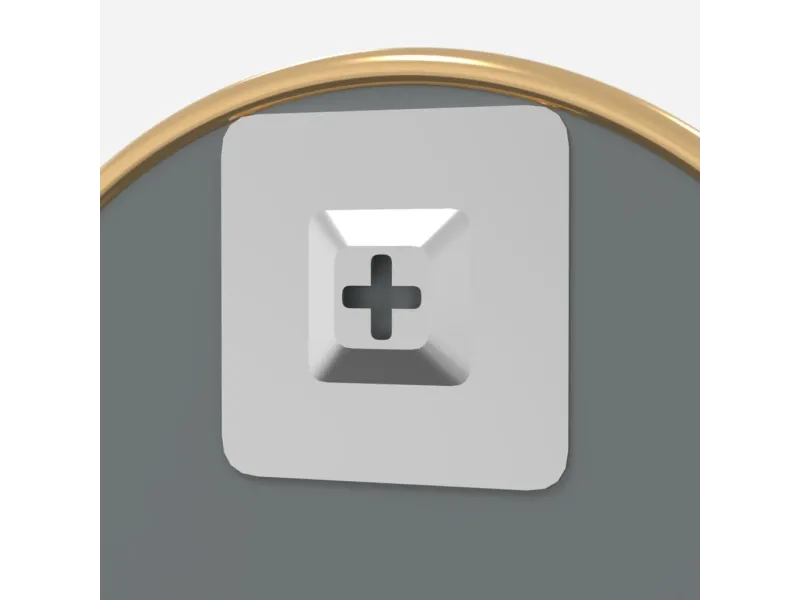 Miroir mural Doré Ø 60 cm Rond