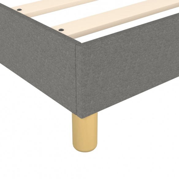 Cadre de lit avec matelas Gris foncé 200x200cm Tissu