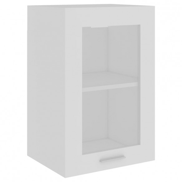 Armoire en verre suspendue Blanc 40x31x60 cm Aggloméré