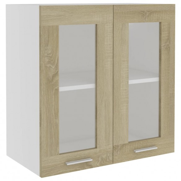 Armoire en verre suspendue Chêne sonoma 60x31x60 cm Aggloméré