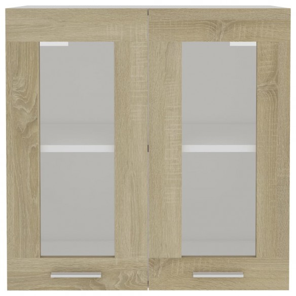 Armoire en verre suspendue Chêne sonoma 60x31x60 cm Aggloméré