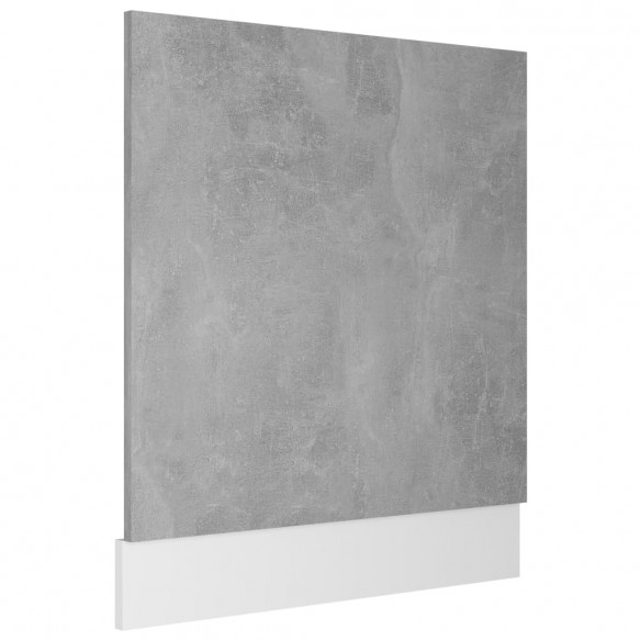 Panneau de lave-vaisselle Gris béton 59,5x3x67 cm Aggloméré