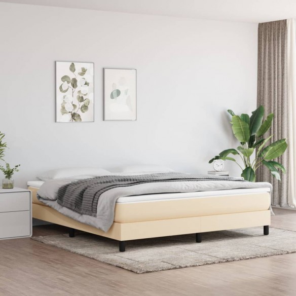 Matelas de lit à ressorts ensachés Crème 160x200x20 cm Tissu