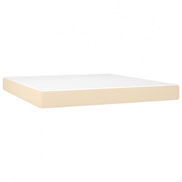 Matelas de lit à ressorts ensachés Crème 160x200x20 cm Tissu