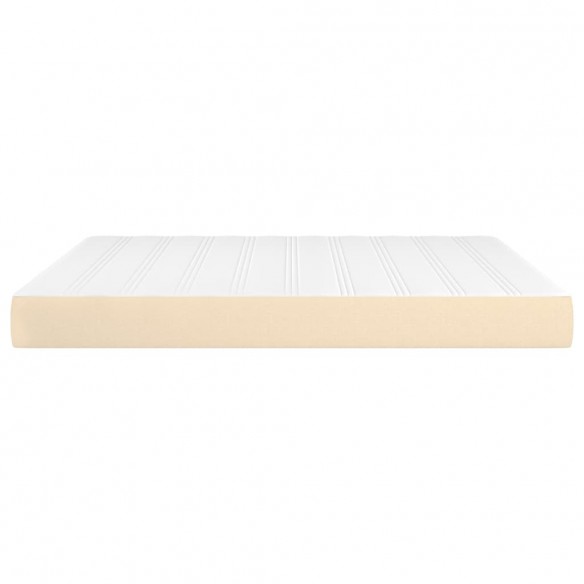 Matelas de lit à ressorts ensachés Crème 160x200x20 cm Tissu