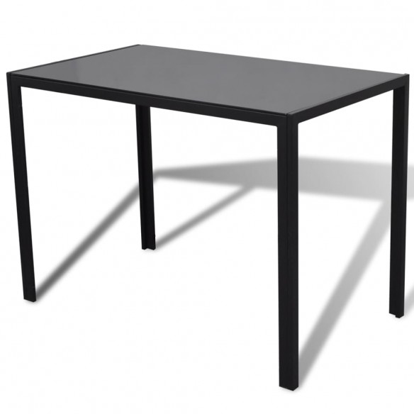 Ensemble de table pour salle à manger cinq pièces noir