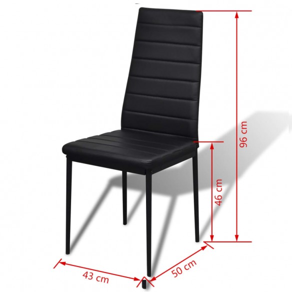 Ensemble de table pour salle à manger cinq pièces noir