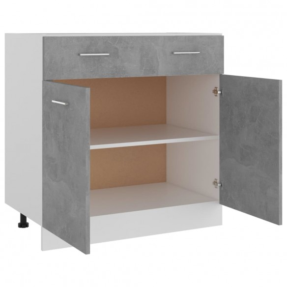 Armoire de plancher à tiroir Gris béton 80x46x81,5 cm Aggloméré