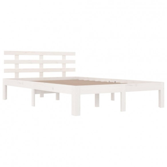 Cadre de lit Blanc Bois massif 120x200 cm