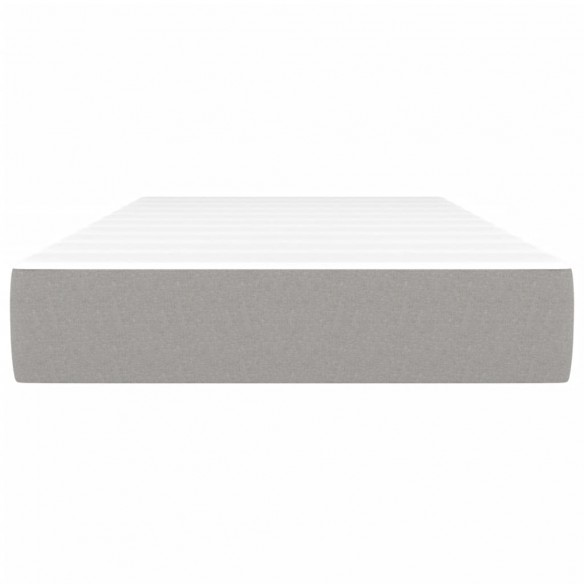 Matelas de lit à ressorts ensachés Gris clair 90x200x20cm Tissu