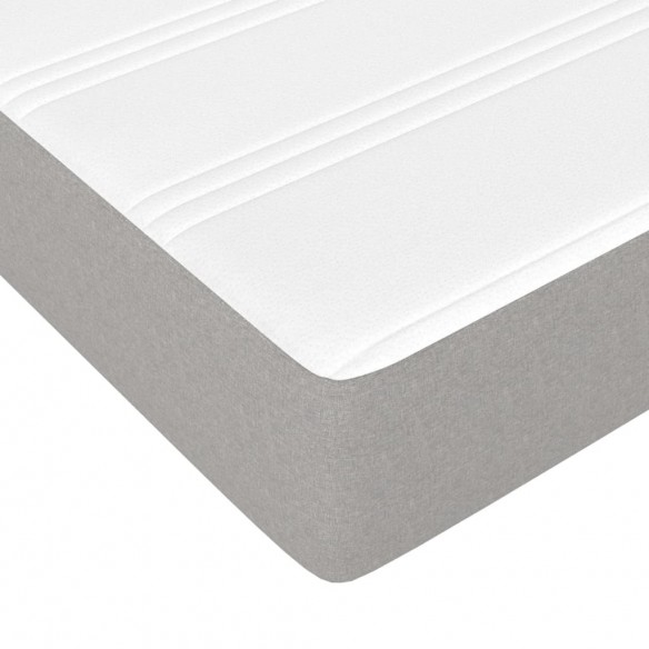 Matelas de lit à ressorts ensachés Gris clair 90x200x20cm Tissu