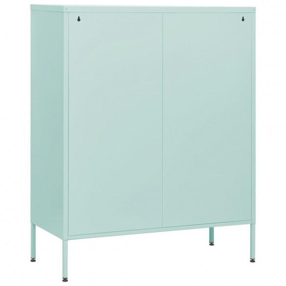 Commode Vert menthe 80x35x101,5 cm Acier