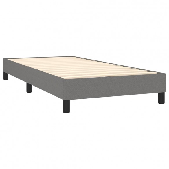 Cadre de lit avec matelas et LED Gris foncé 80x200cm