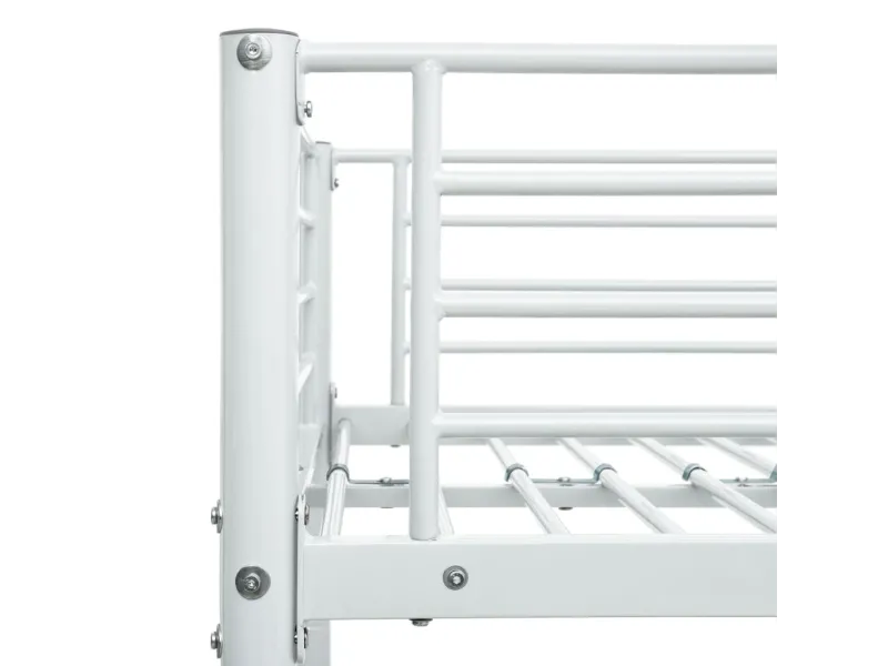 Lit superposé Blanc Métal 140x200 cm/90x200 cm