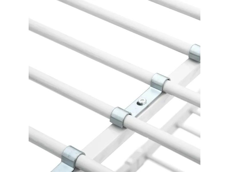 Lit superposé Blanc Métal 140x200 cm/90x200 cm