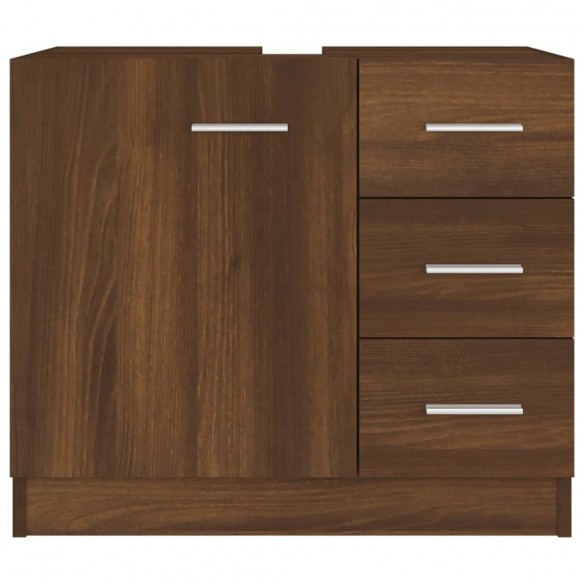 Armoire de lavabo Chêne marron 63x30x54 cm Bois d'ingénierie