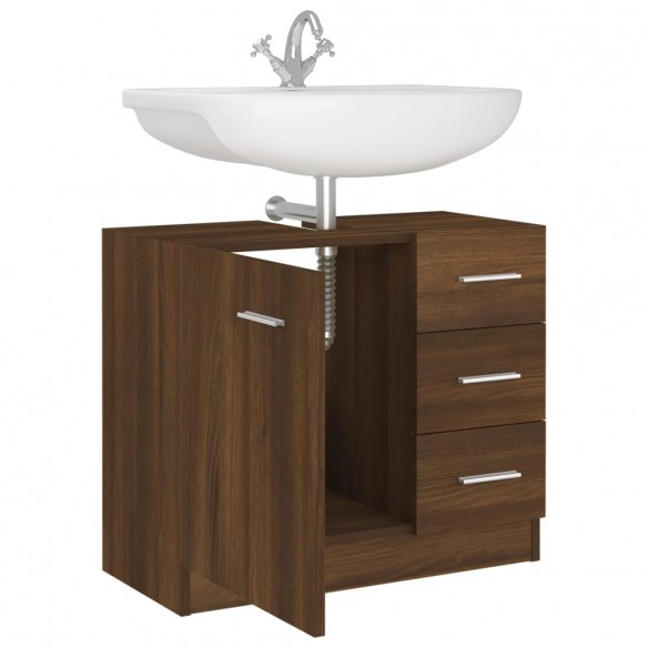 Armoire de lavabo Chêne marron 63x30x54 cm Bois d'ingénierie