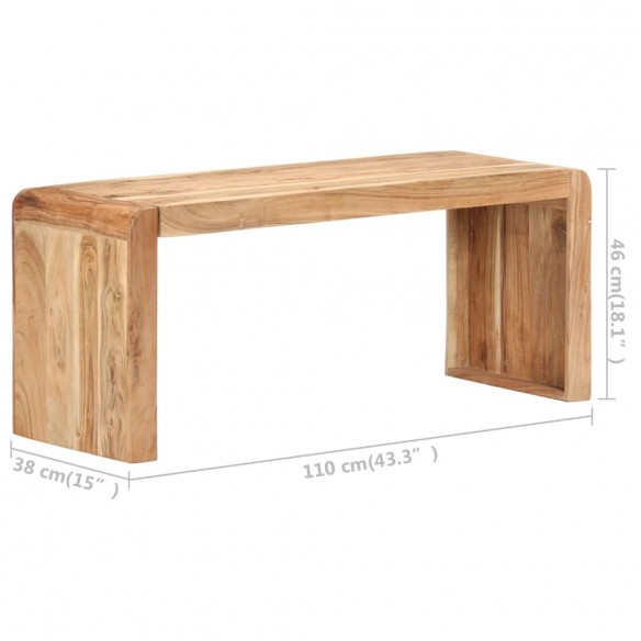 Banc 110x38x46 cm Bois solide d'acacia