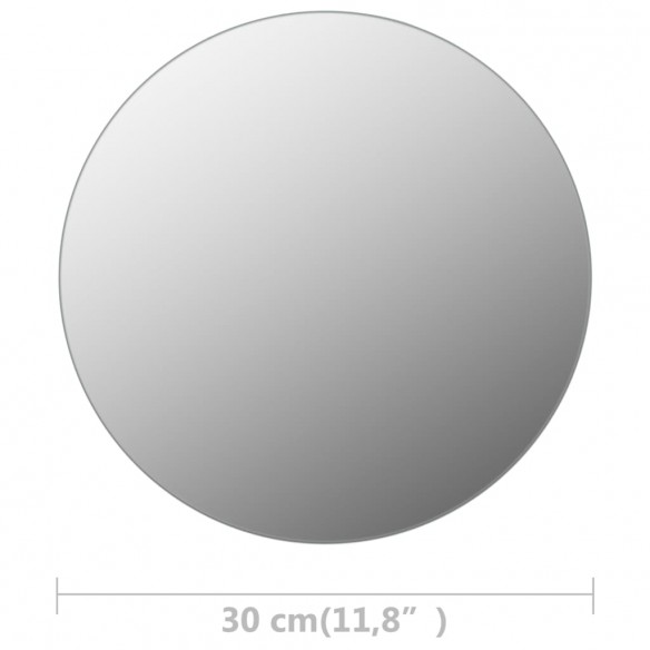 Miroir rond sans cadre 30 cm Verre