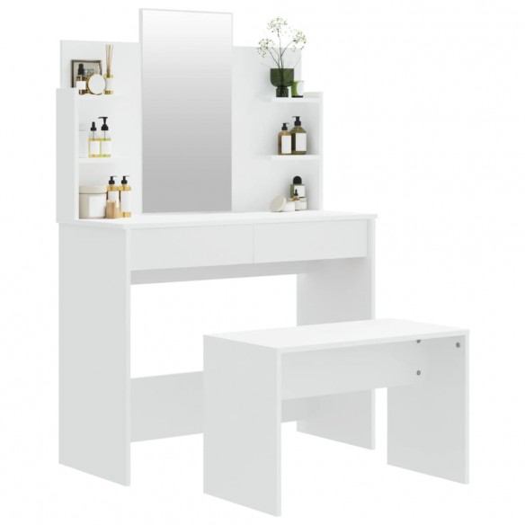 Ensemble de coiffeuse Blanc 96x40x142 cm