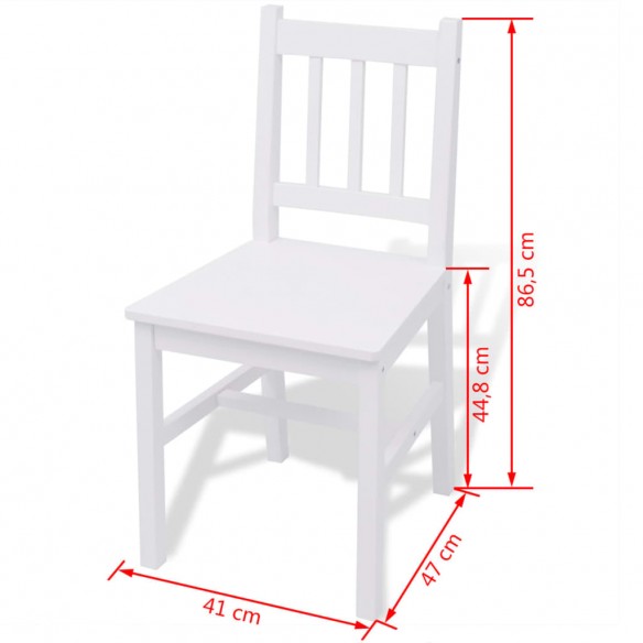 Ensemble de salle à manger trois pièces Pinède Blanc