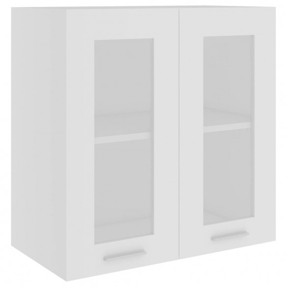 Armoire en verre suspendue Blanc 60x31x60 cm Aggloméré