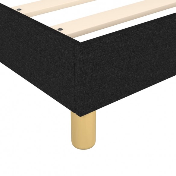 Cadre de lit avec matelas Noir 140x190 cm Tissu