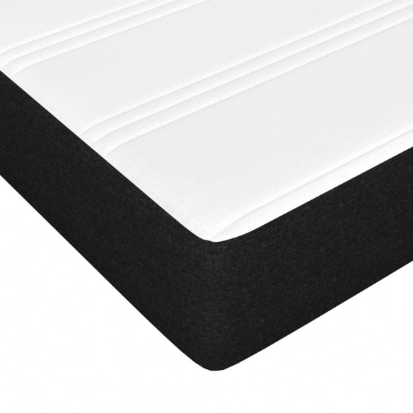 Cadre de lit avec matelas Noir 140x190 cm Tissu