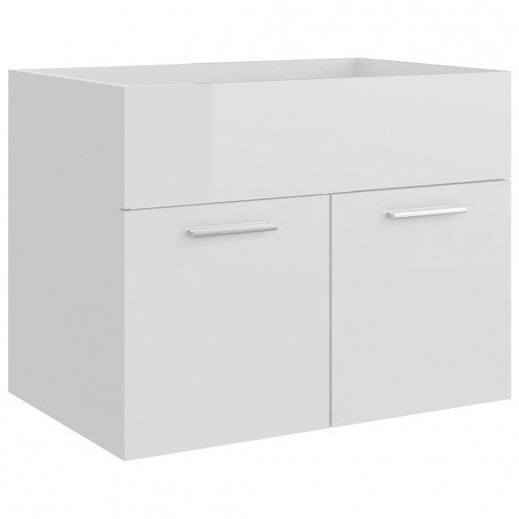 Ensemble de meubles de salle de bain 2 pcs Blanc brillant