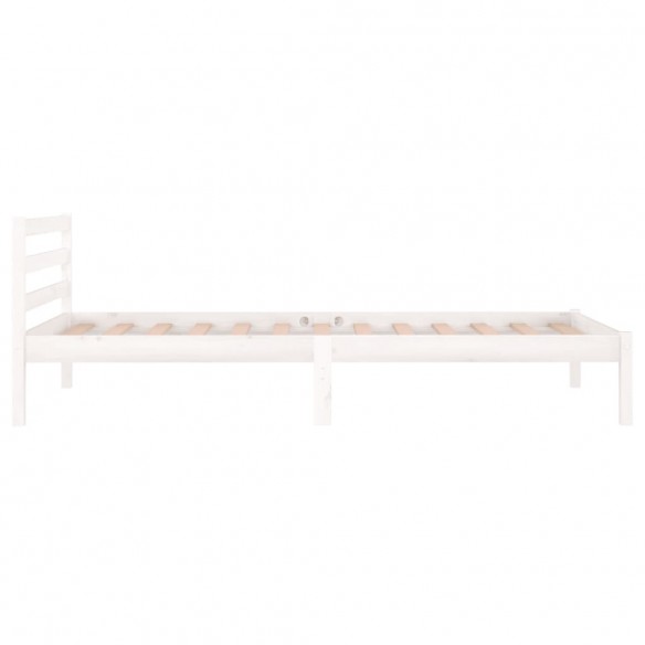 Cadre de lit Bois massif de pin 90x200 cm Blanc