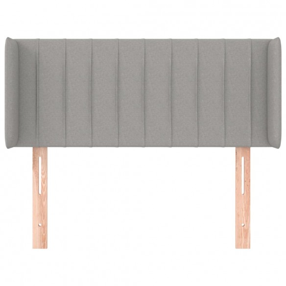 Tête de lit avec oreilles Gris clair 93x16x78/88 cm Tissu