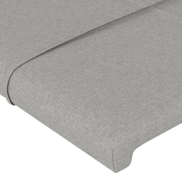 Tête de lit Gris clair 90x5x78/88 cm Tissu