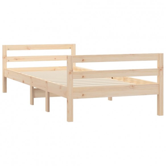 Cadre de lit 75x190 cm Bois de pin massif