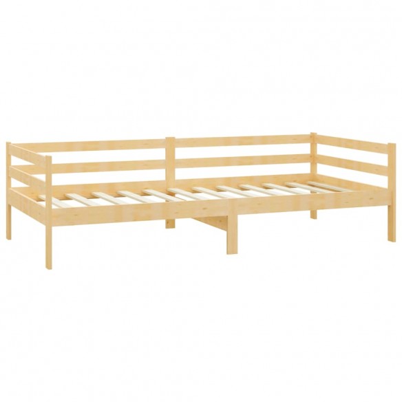 Lit de repos avec matelas 90x200 cm Bois de pin massif