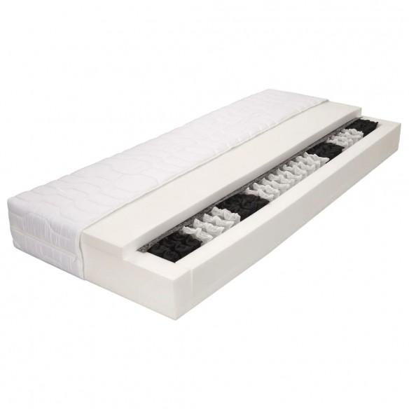 Matelas 90 x 200 cm 7 zones Ressort ensaché 20 cm H3