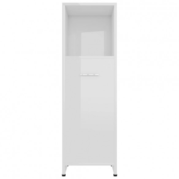 Armoire de salle de bain Blanc brillant 30x30x95 cm