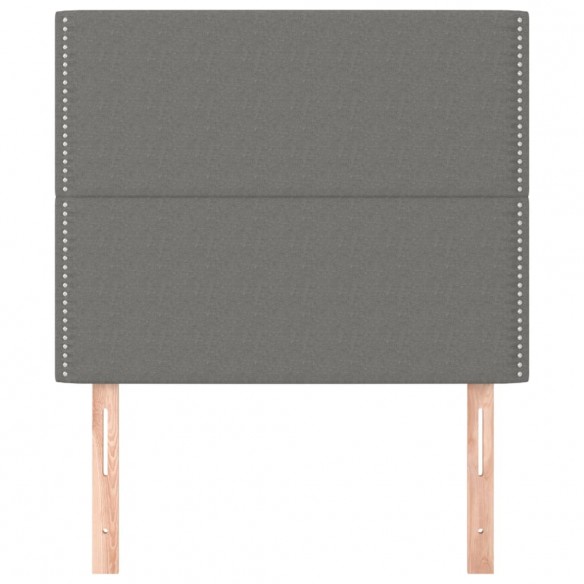 Têtes de lit 2 pcs Gris foncé 80x5x78/88 cm Tissu