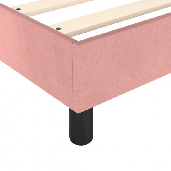 Cadre de lit avec matelas Rose 200x200 cm Velours