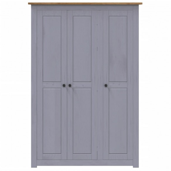 Garde-robe 3 portes Gris 118x50x171,5 cm Pin Assortiment Panama