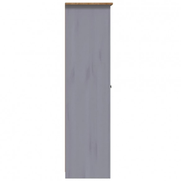 Garde-robe 3 portes Gris 118x50x171,5 cm Pin Assortiment Panama