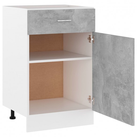 Armoire de plancher à tiroir Gris béton 50x46x81,5 cm Aggloméré