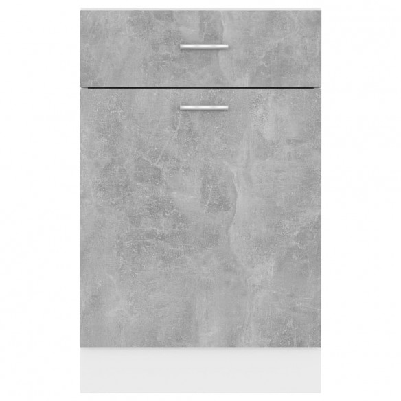 Armoire de plancher à tiroir Gris béton 50x46x81,5 cm Aggloméré