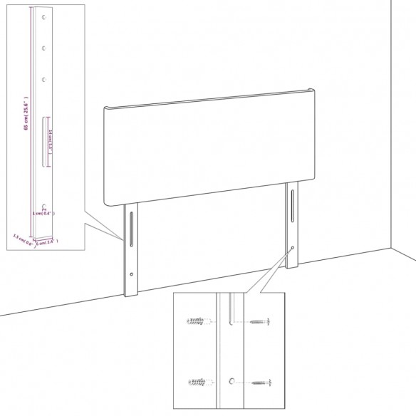 Têtes de lit 2 pcs Gris 72x5x78/88 cm Similicuir