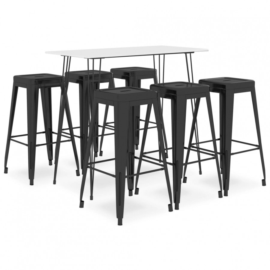 Ensemble de bar 7 pcs Blanc et noir