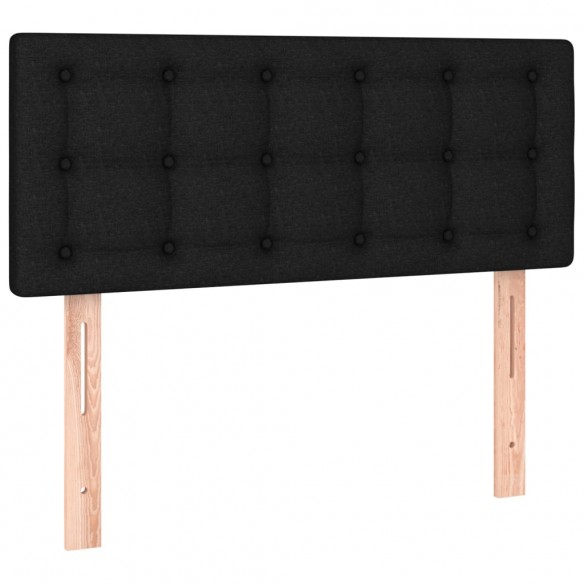 Cadre de lit avec matelas LED Noir 120x200 cm Tissu