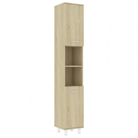 Armoire de salle de bain Chêne sonoma 30x30x179 cm Aggloméré